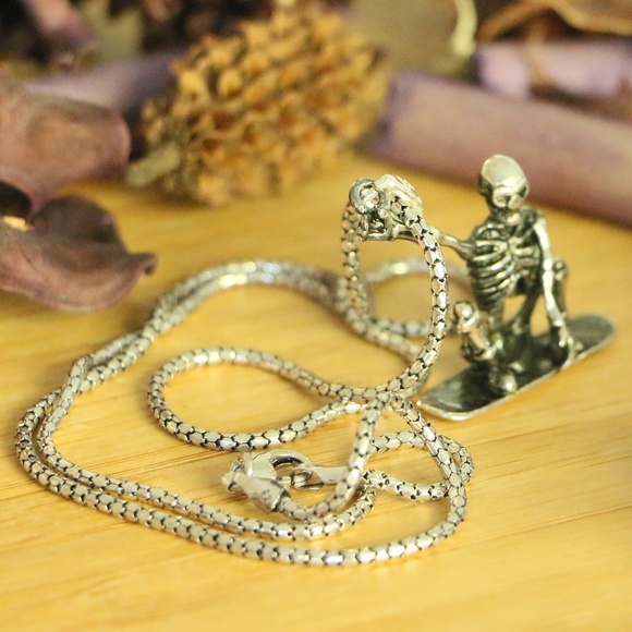 925 Silver Skeleton Snowboarding - Picture 5 of 8